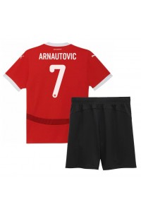 Fotbalové Dres Rakousko Marko Arnautovic #7 Dětské Domácí Oblečení ME 2024 Krátký Rukáv (+ trenýrky)